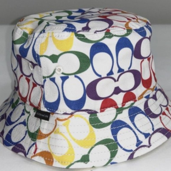 COACH PRIDE 🏳️‍🌈 Rainbow Signature Bucket Hat NEW NWT - Picture 1 of 2